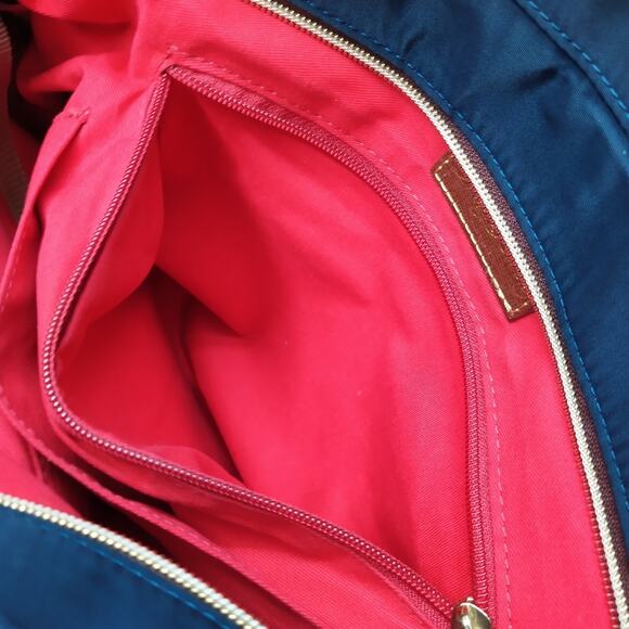 Dooney & Bourke Blue Nylon Double Handles Zipper Tote Shoulder Bag - Picture 13 of 16